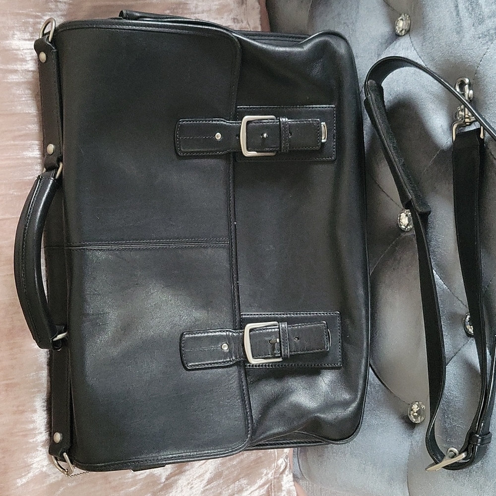 Coach Thompson Leather Mens Executive Laptop Briefcase